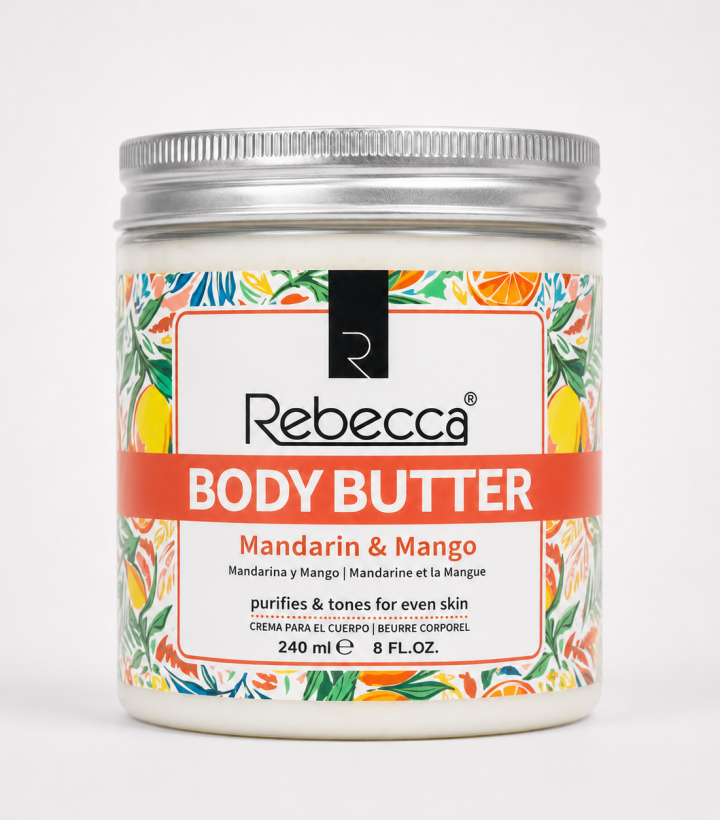 Rebecca Mandarin & Mango Purifying & Toning Body Butter – 240 ml