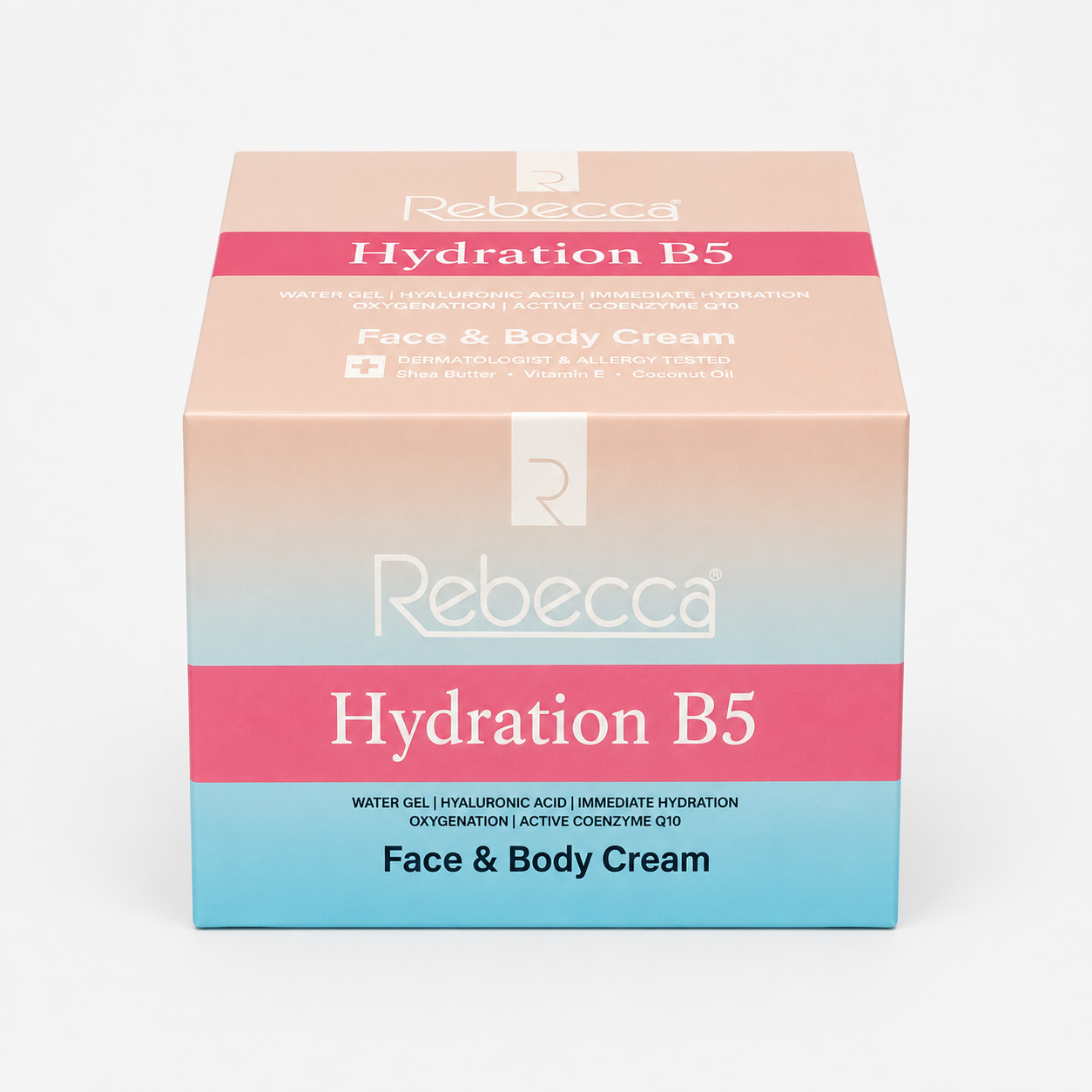 Rebecca Hydration B5 Face & Body Cream with Hyaluronic Acid, Coenzyme Q10 & Shea Butter – 240 ml
