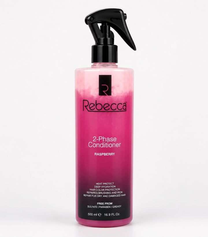 Rebecca Raspberry 2-Phase Leave-In Conditioner & Heat Protection Spray – 500 ml
